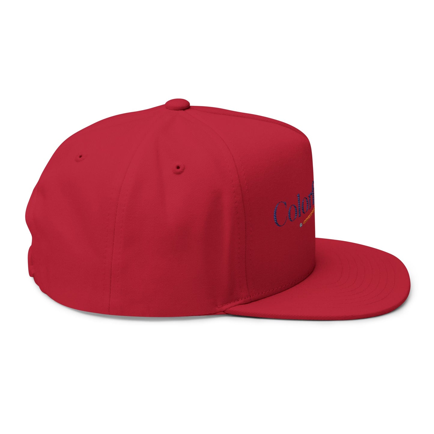 Embroidered Flat Bill Cap - Stylish ColorfulRobe Design