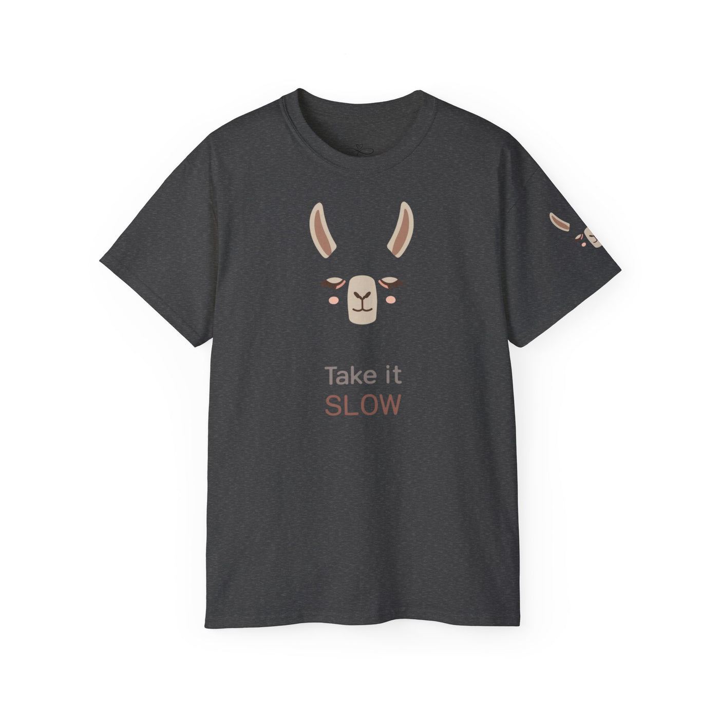 Take It Slow Llama Tee, Cute Motivational T-Shirt, Funny Gift, Casual Wear, Animal Lover Shirt, Perfect for Relaxation