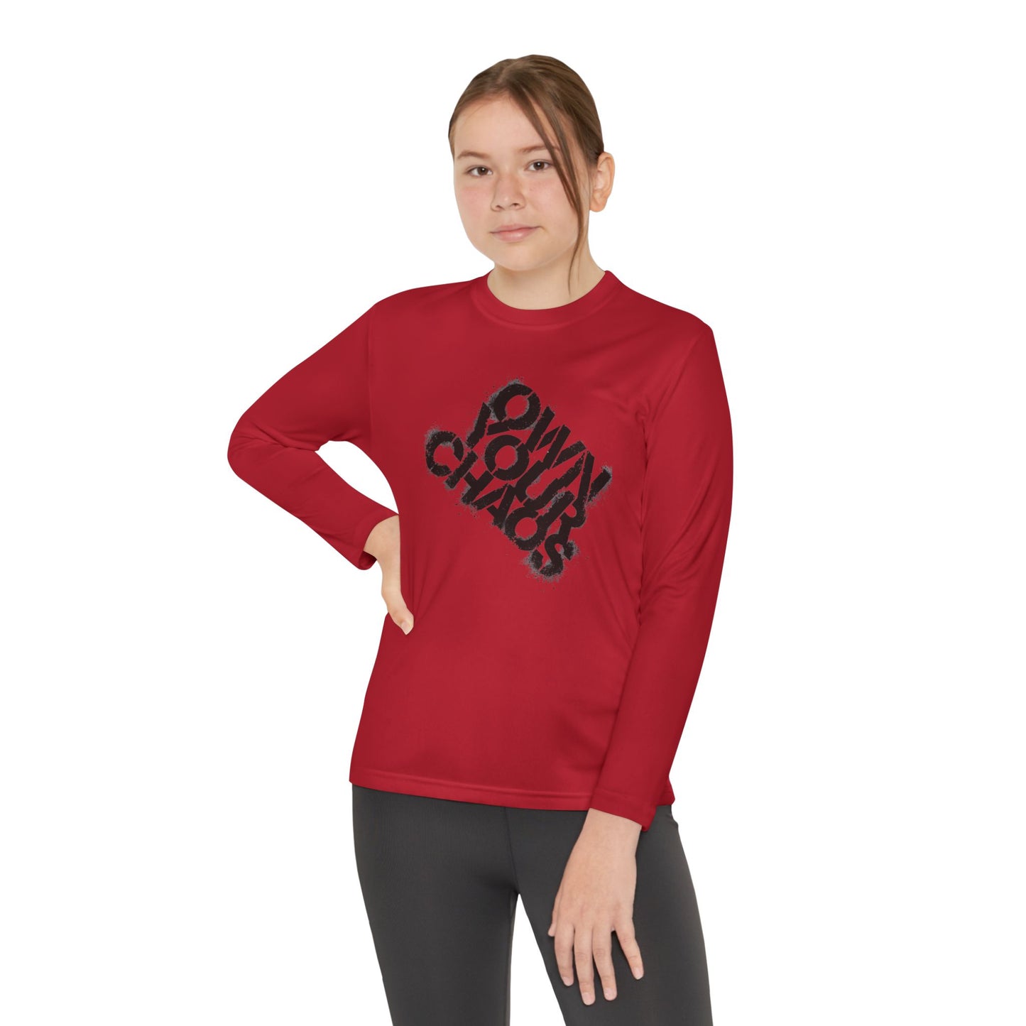 Youth Long Sleeve Tee - Own Your Chaos, Stylish Long Sleeve Shirt for Boys & Girls, Comfortable Activewear, Gift for Teenagers, [...]