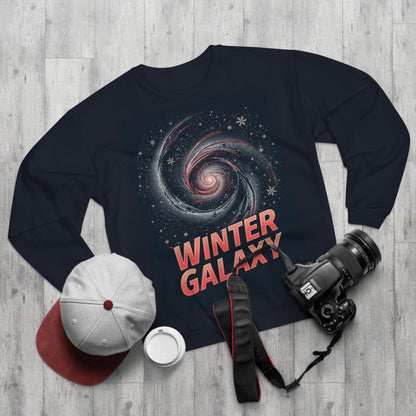 Winter Galaxy Crewneck Sweatshirt | Space Spiral Stars
