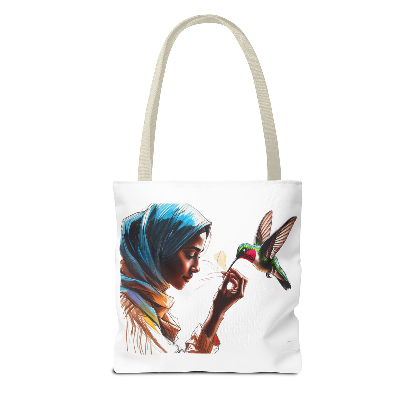 EcoFriendly Tote Bag mit Vogel und Frauenmotiv Perfekt als Geschenk