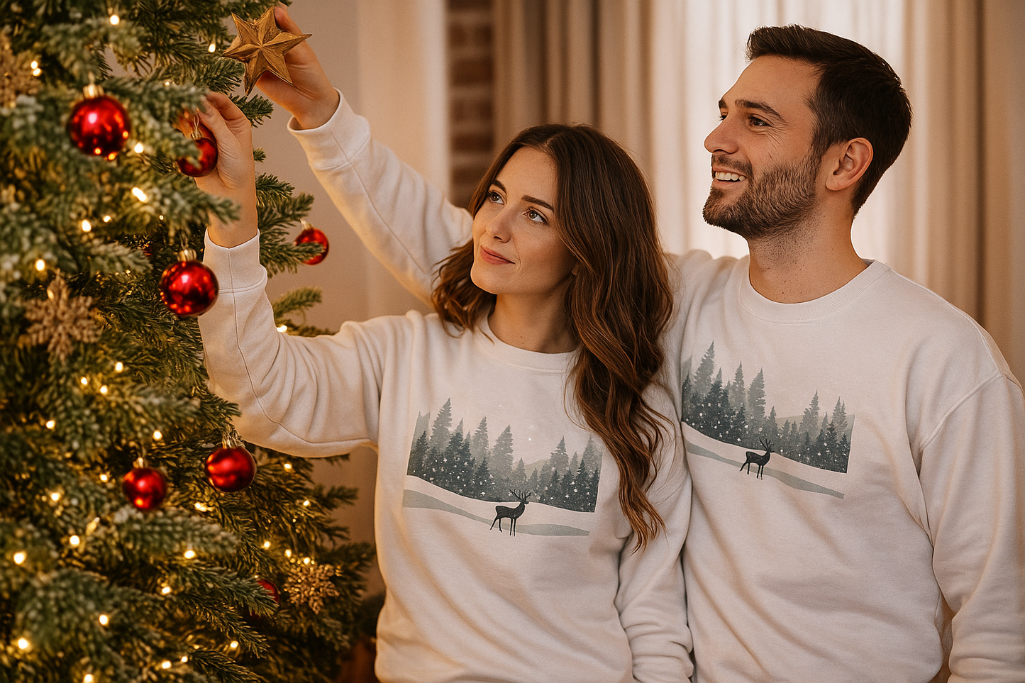 Winterwald Hirsch Sweatshirt – Weihnachts-Shirt