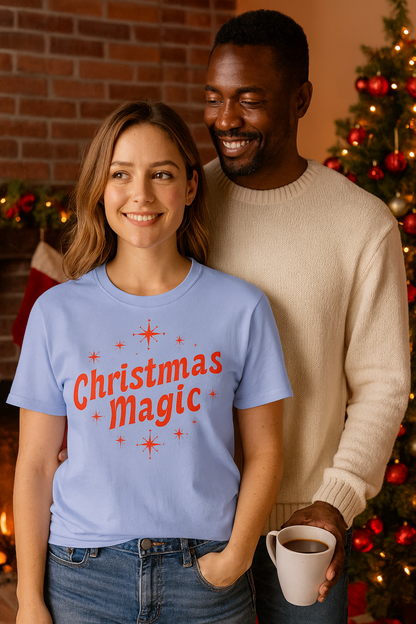 Christmas Magic Tee — Retro Red Holiday Graphic T-Shirt
