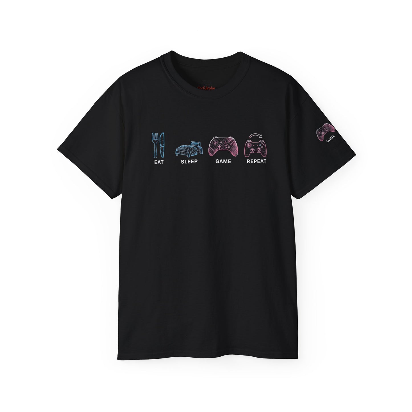 Gaming Lifestyle Tee - Eat Sleep Game Repeat, Gamer Shirt, Unisex Graphic T-Shirt, Casual Wear, Unique Gift for Gamers
