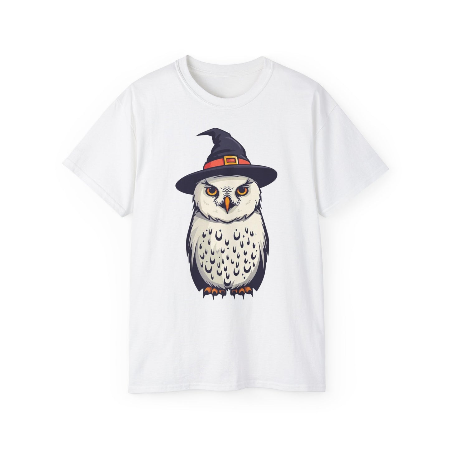Halloween Owl Tee, Spooky Cotton T-Shirt for Fall, Unisex Graphic Tee for Halloween Parties, Gift for Owl Lovers, Casual Halloween Style