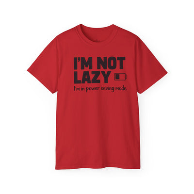 Funny Power Saving Mode Tee, Unisex Graphic T-Shirt, Gift for Tech Lovers, Casual Wear, Birthday Gift, Humor Shirt