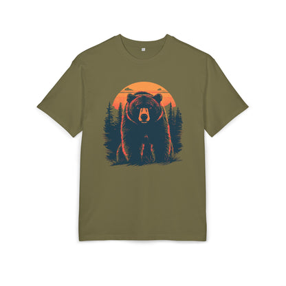 Wild Spirit Bear Oversize T-Shirt – Natur & Adventure Design mit Sonnenuntergang