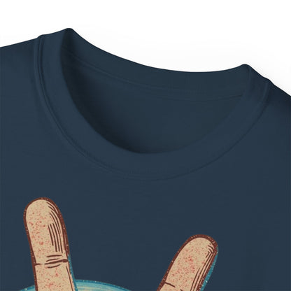Peace Sign Unisex Ultra Cotton Tee, Graphic Tee, Casual Wear, Gift for Friends, Summer Outfit, Eco-Friendly Fashion