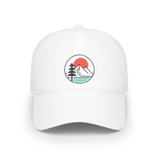Basecap „Mountain Horizon“ – minimalistisches Natur-Design – ColorfulRobe