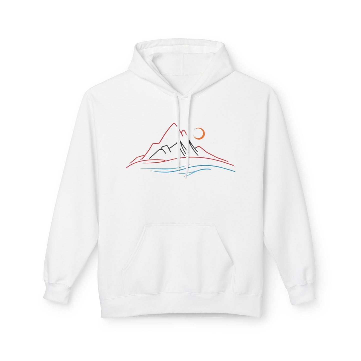 Mountain Sunrise Unisex Fleece Hoodie, Cozy Outdoor Apparel, Gifts for Nature Lovers, Hiking Gear, Fall Fashion