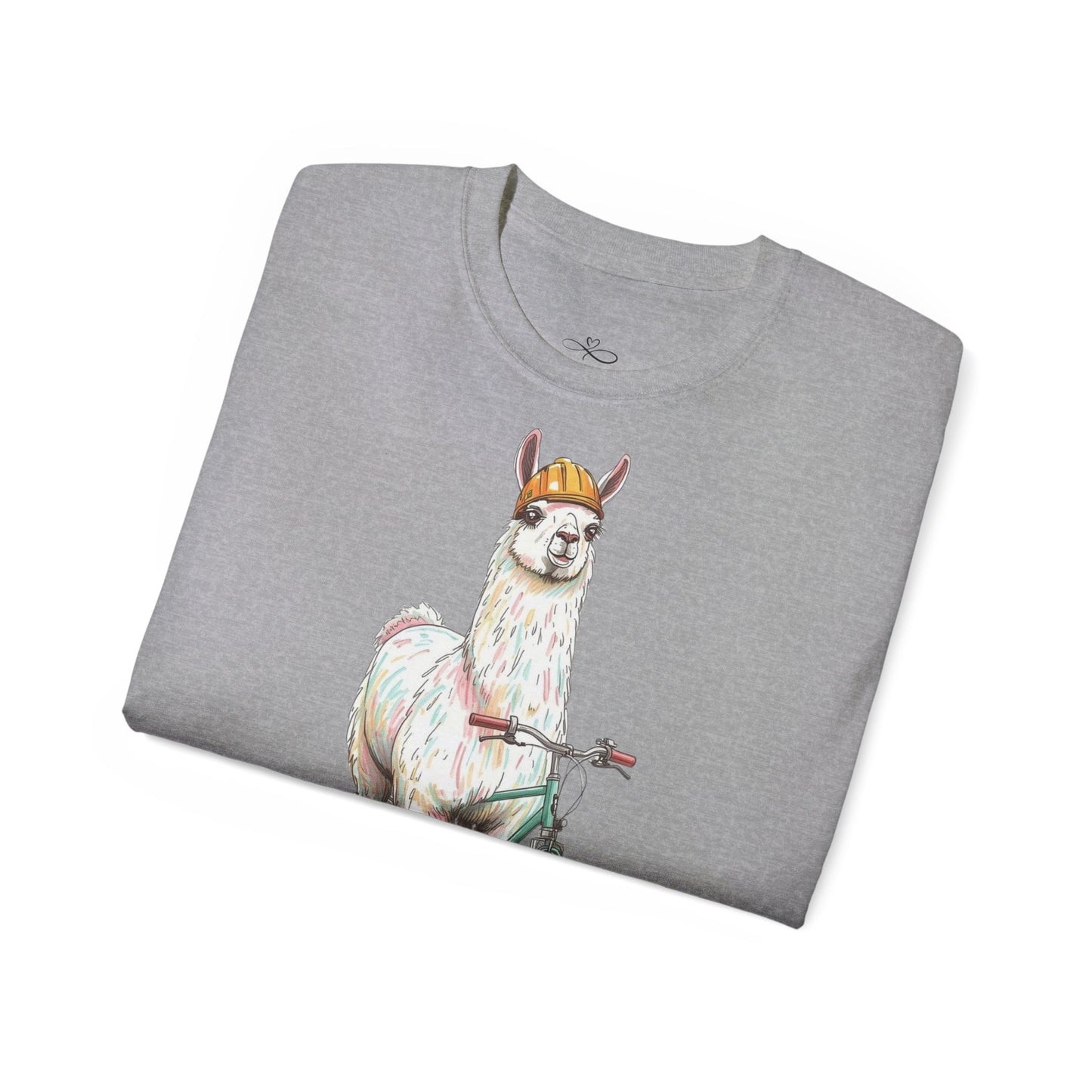 Llama on Wheels T-Shirt, Fun Graphic Tee for Animal Lovers, Summer Casual Wear, Perfect Gift for Birthdays and Holidays