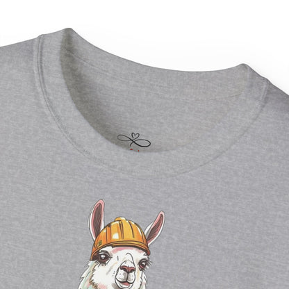 Llama on Wheels T-Shirt, Fun Graphic Tee for Animal Lovers, Summer Casual Wear, Perfect Gift for Birthdays and Holidays