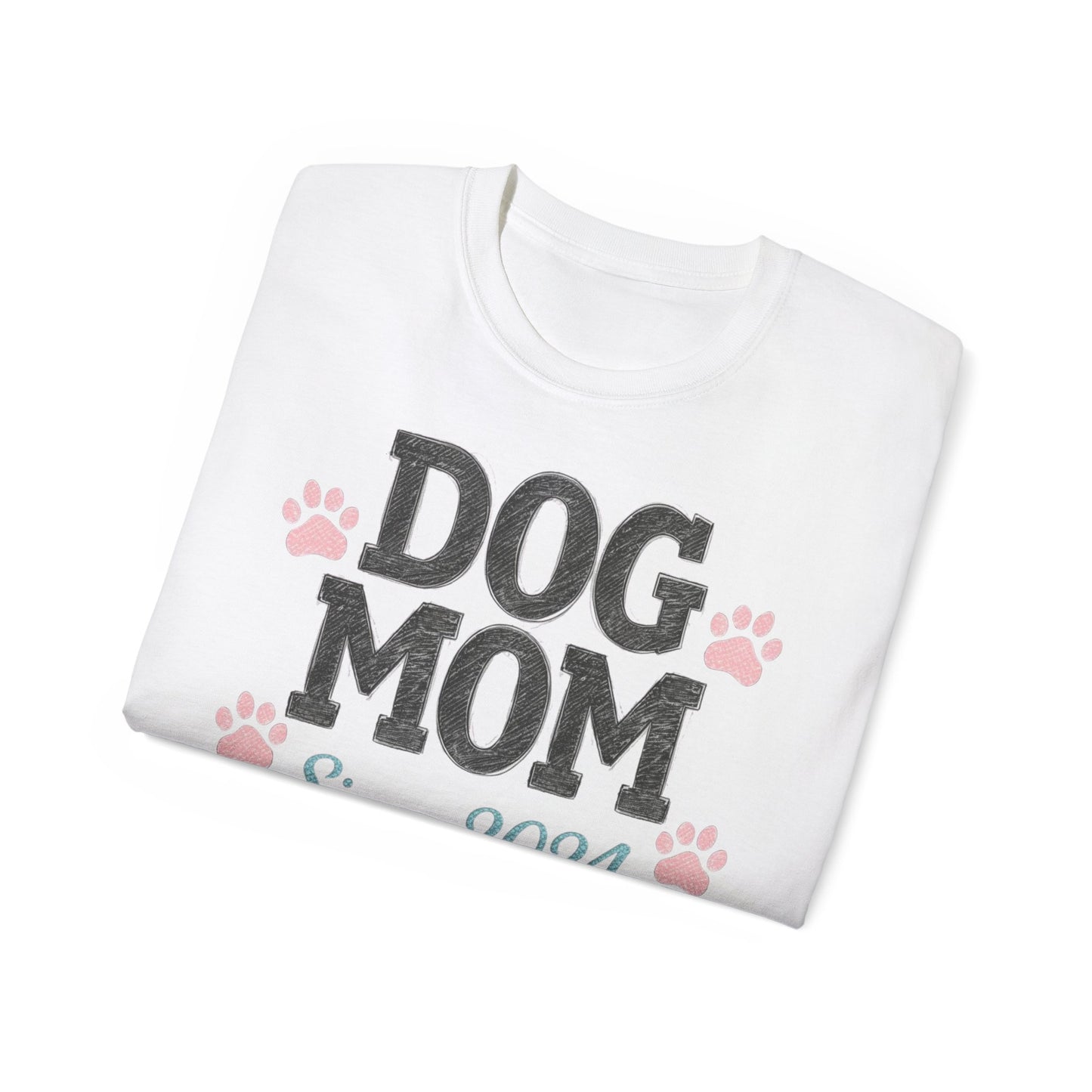 Dog Mom Tee, Cute Dog Lover T-Shirt, Pet Owner Gift, Gift for Dog Lovers, Dog Mom Since 2024 Shirt, Animal Lover Apparel