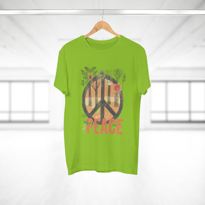Vintage Peace Sign T-Shirt | Floral Forest Retro