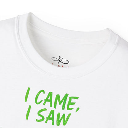 Gaming Humor Tee, I Came I Saw I Respawned Shirt, Unisex Cotton T-Shirt, Gaming Gift, Casual Wear, Geeky Tee