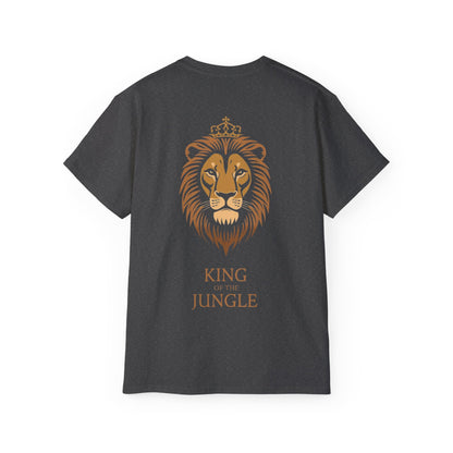 King of the Jungle Lion Tee, Unisex Cotton Shirt, Animal Lover Gift, Jungle-Themed Apparel, Birthday, Nature Enthusiast Wear