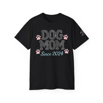 Dog Mom Tee, Cute Dog Lover T-Shirt, Pet Owner Gift, Gift for Dog Lovers, Dog Mom Since 2024 Shirt, Animal Lover Apparel