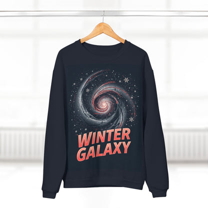 Winter Galaxy Crewneck Sweatshirt | Space Spiral Stars