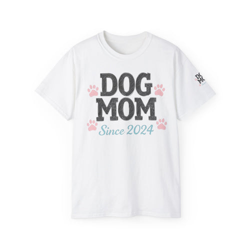 Dog Mom Tee, Cute Dog Lover T-Shirt, Pet Owner Gift, Gift for Dog Lovers, Dog Mom Since 2024 Shirt, Animal Lover Apparel
