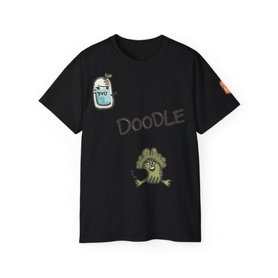 Playful Doodle Graphic Tee for Creative Souls, Fun Gift for Kids, Casual Wear, Art Lovers, Unique Tee