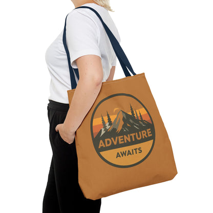 Adventure Awaits Tote Bag | Eco-Friendly Carryall | Hiking Essential | Gift for Outdoor Lovers | Travel Companion | Trendy Shopper
