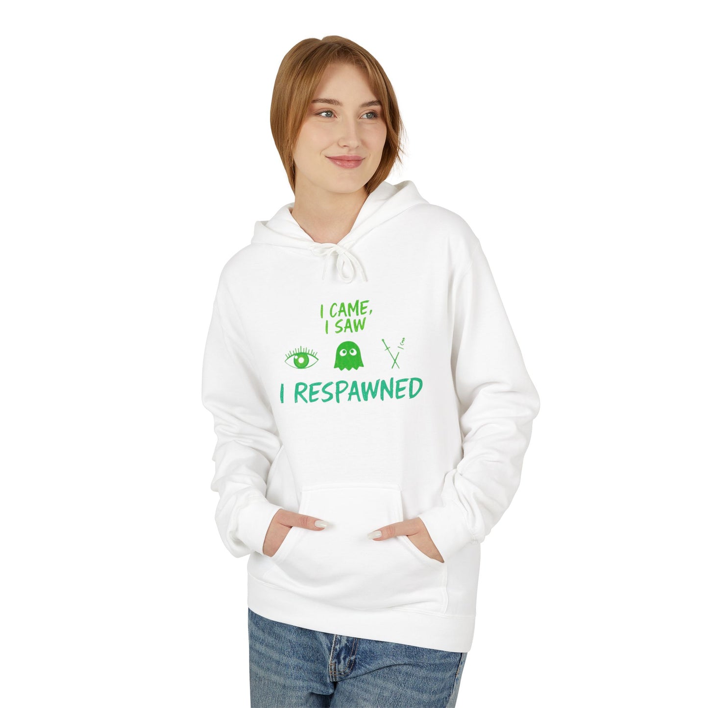 Playful Gamer Hoodie: I Came From, I Respawned | Unisex Fleece Hoodie, Video Game Gift, Casual Wear, Cozy Style, Geek Apparel