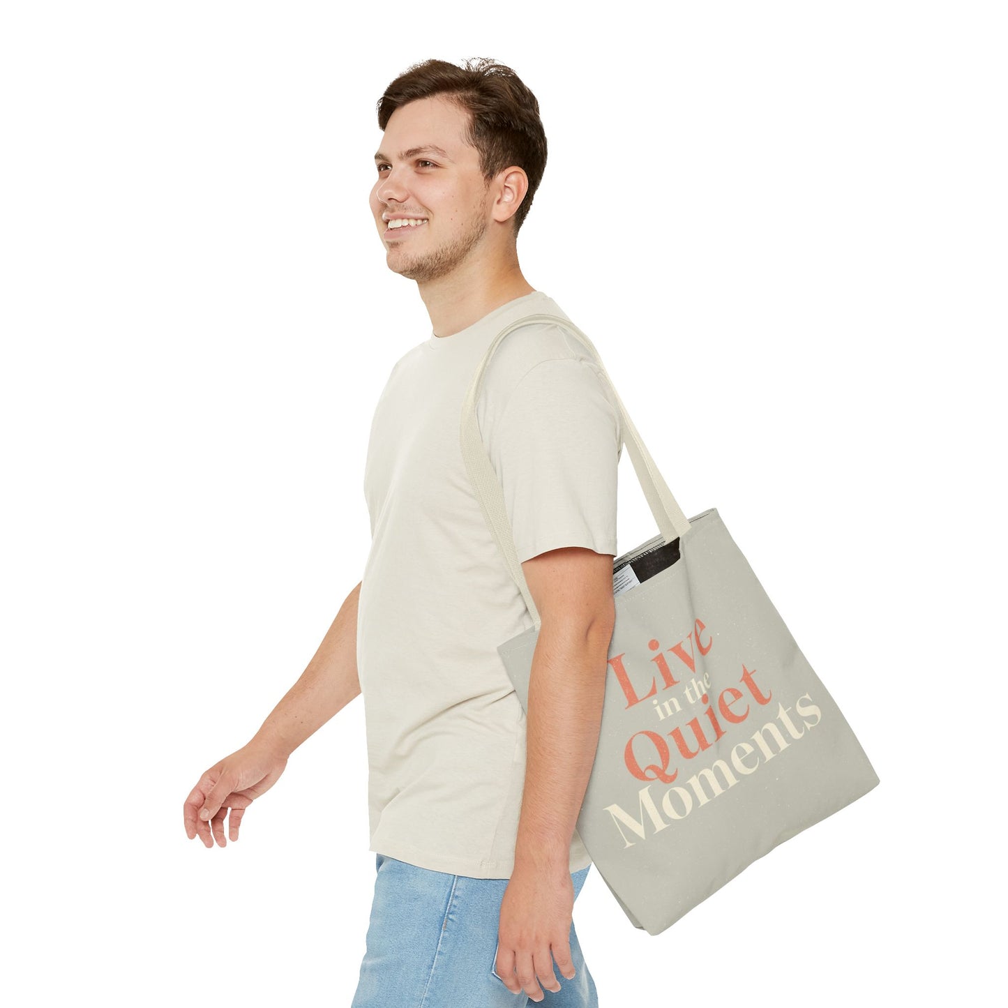 Minimalist Tote Bag – Ruhe & Achtsamkeit Statement Tasche