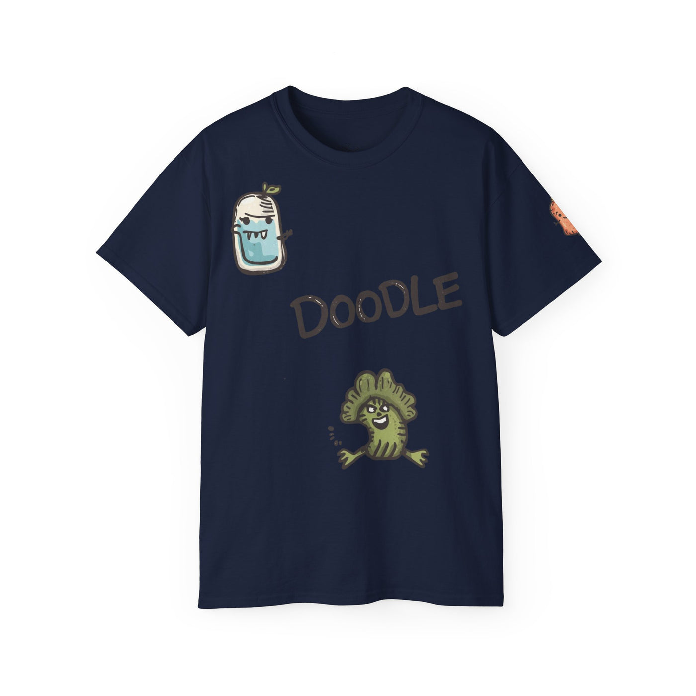 Playful Doodle Graphic Tee for Creative Souls, Fun Gift for Kids, Casual Wear, Art Lovers, Unique Tee
