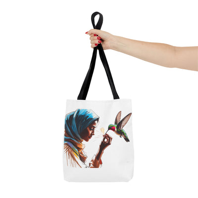 EcoFriendly Tote Bag mit Vogel und Frauenmotiv Perfekt als Geschenk