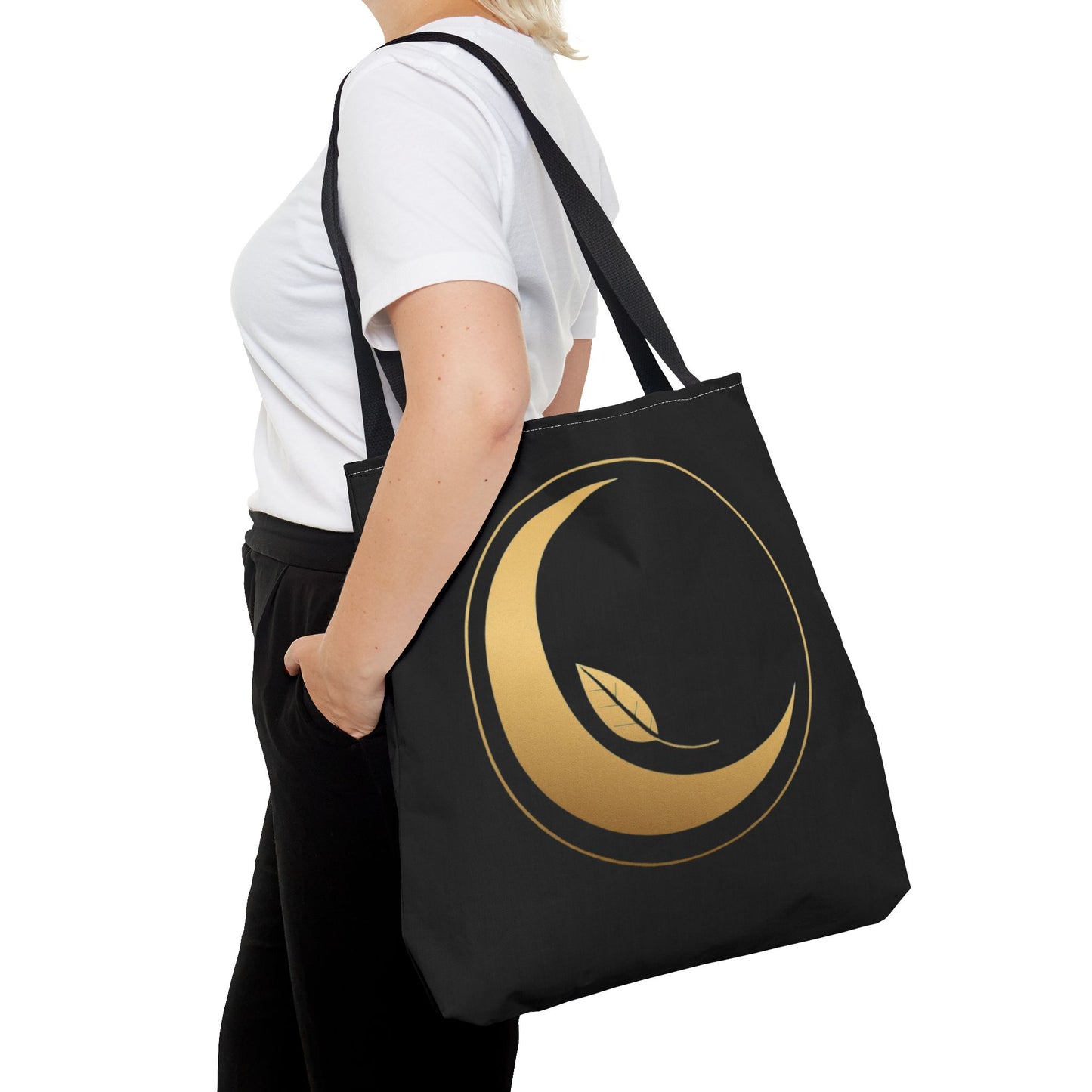 Golden Moon & Leaf Tote – Stilvolle Everyday Bag“