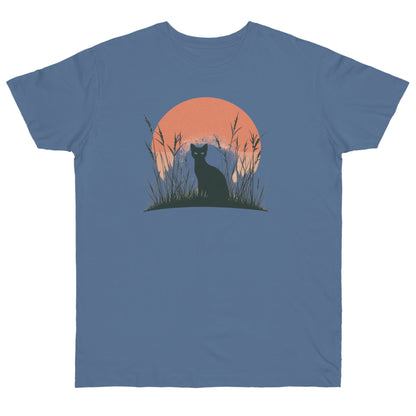 Cat Sunset Silhouette T-Shirt – Katzenmotiv