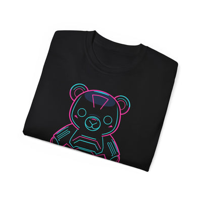 Neon Bear Graphic Tee | Retro Unisex T-Shirt, Cute Animal Apparel, Geeky Gift, Festival Wear, Casual Street Style