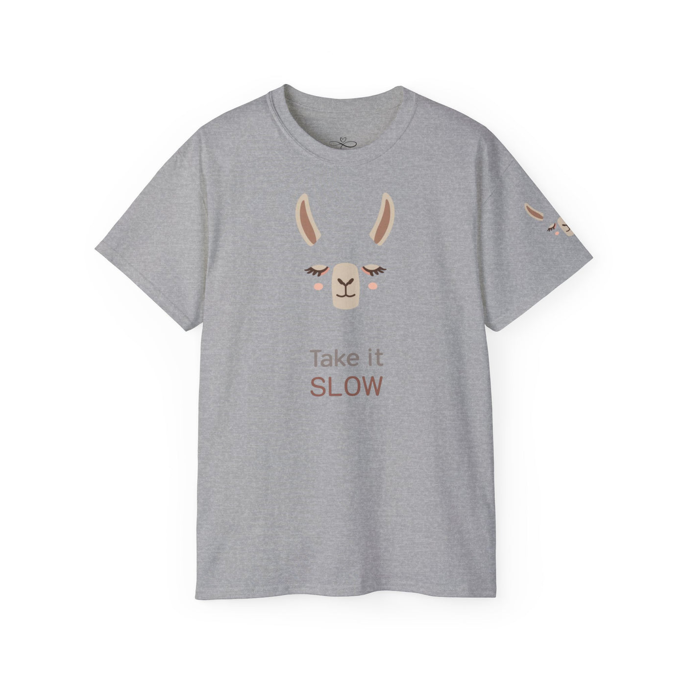 Take It Slow Llama Tee, Cute Motivational T-Shirt, Funny Gift, Casual Wear, Animal Lover Shirt, Perfect for Relaxation