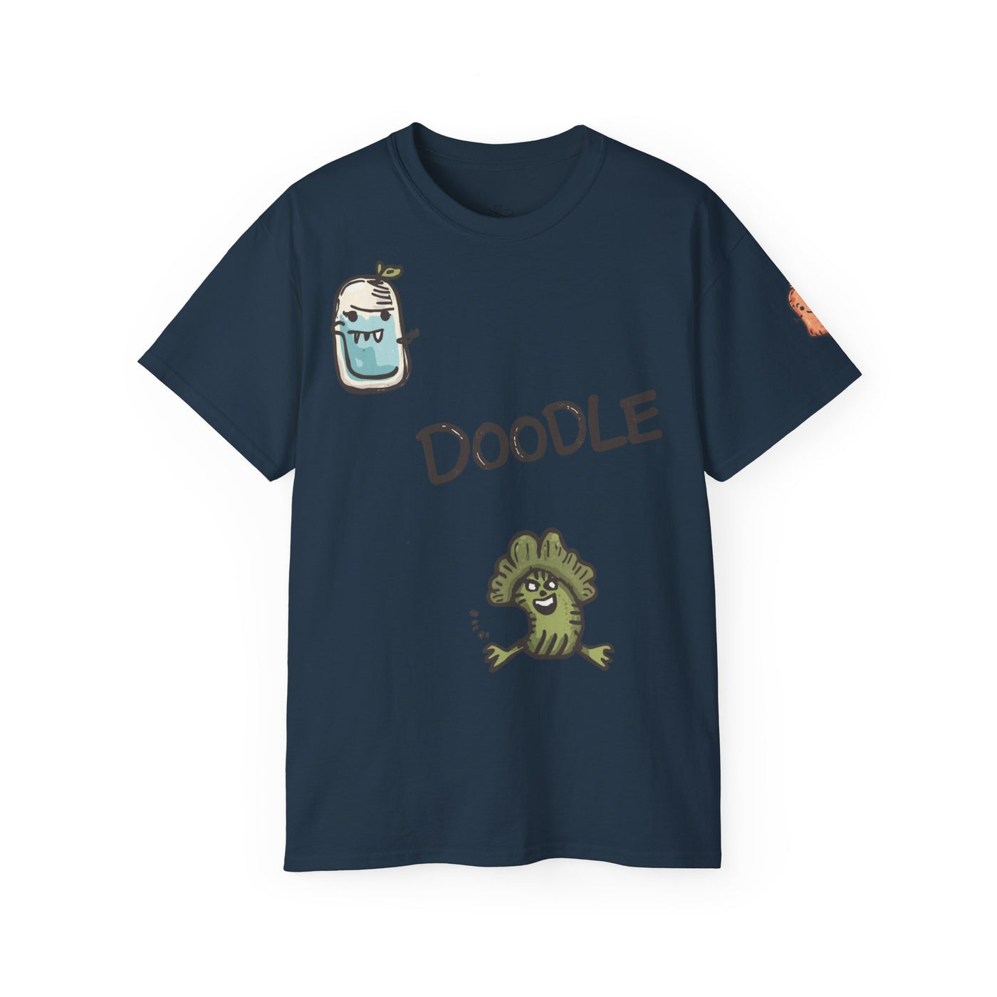 Playful Doodle Graphic Tee for Creative Souls, Fun Gift for Kids, Casual Wear, Art Lovers, Unique Tee