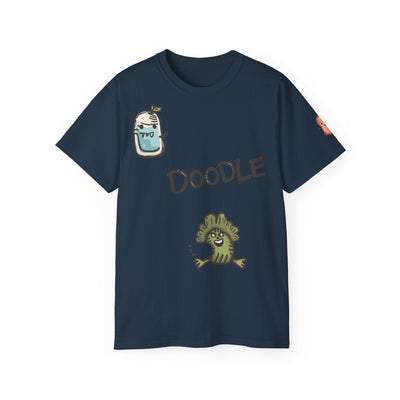 Playful Doodle Graphic Tee for Creative Souls, Fun Gift for Kids, Casual Wear, Art Lovers, Unique Tee