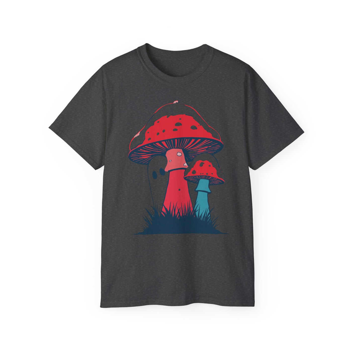 Winter Pilzgeister  Minimalistisches Geister-Pilz-Shirt für Halloween & Weihnachten