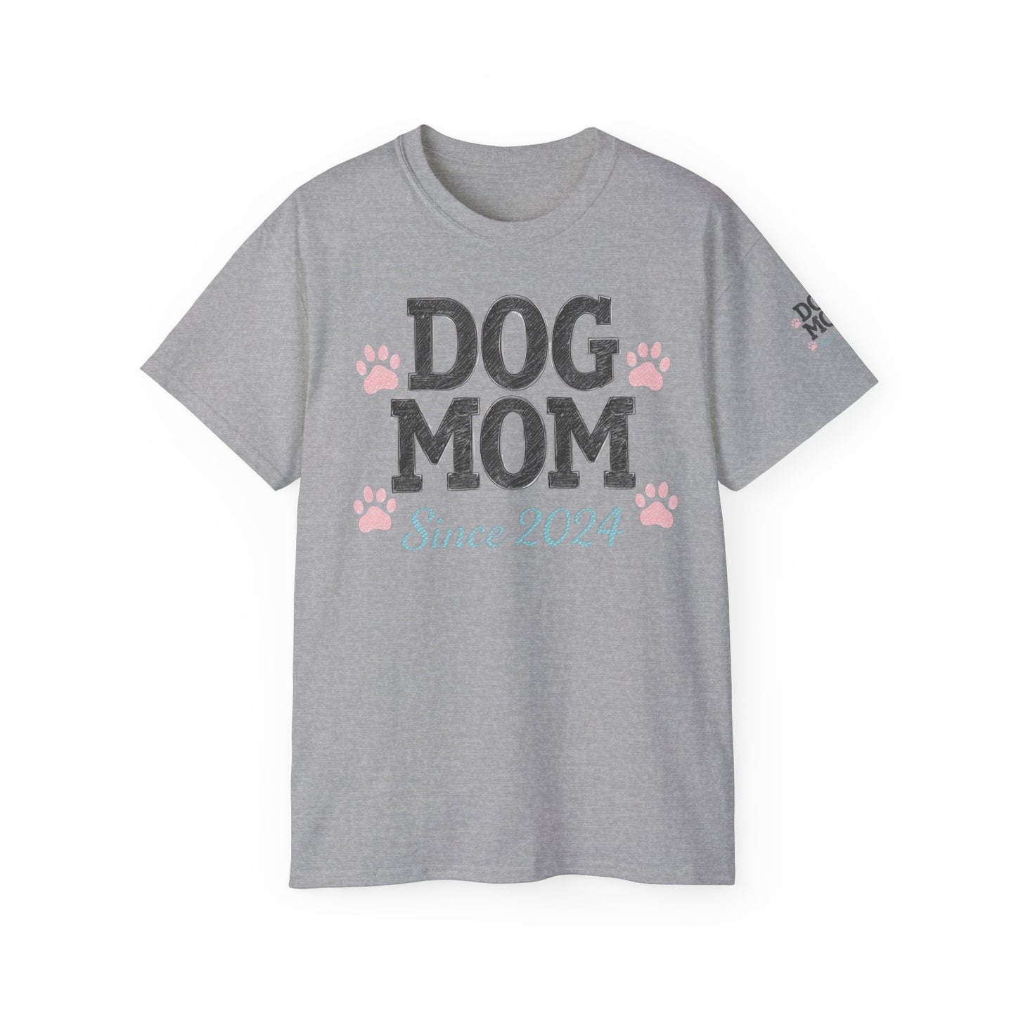 Dog Mom Tee, Cute Dog Lover T-Shirt, Pet Owner Gift, Gift for Dog Lovers, Dog Mom Since 2024 Shirt, Animal Lover Apparel