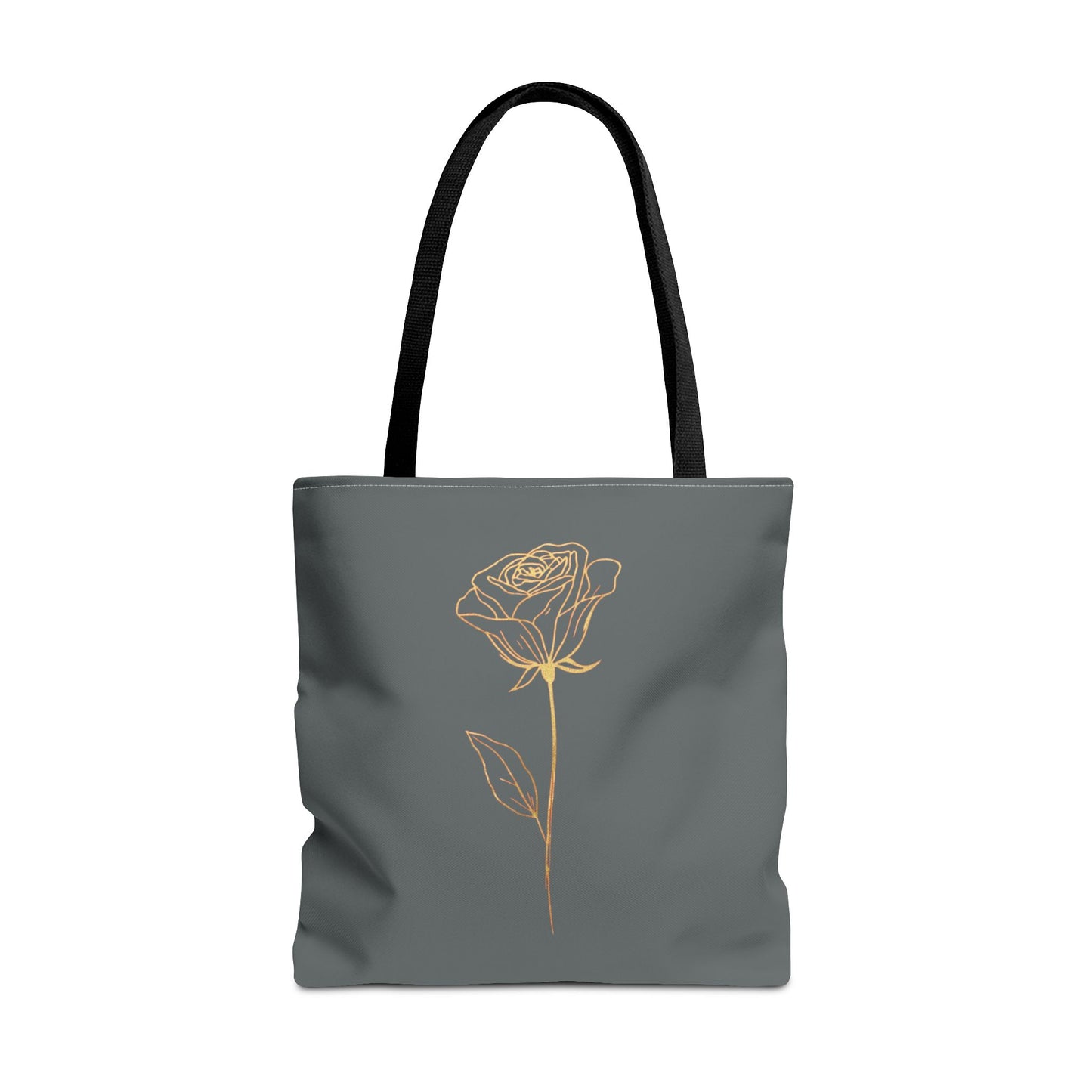 Minimalistische Rose Tote Bag – Goldene Line Art