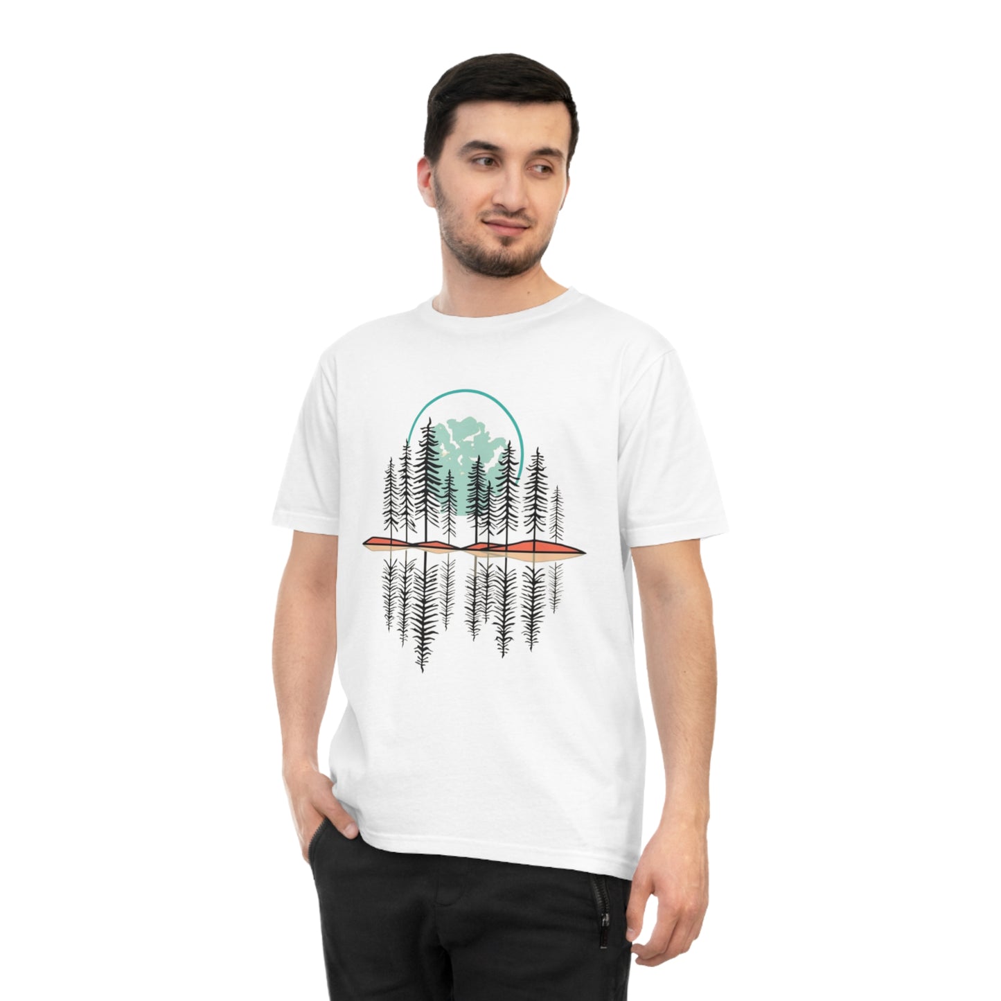 T-Shirt „Forest Reflection“ – Naturmotiv mit Spiegelung – in 3 Farben – ColorfulRobe