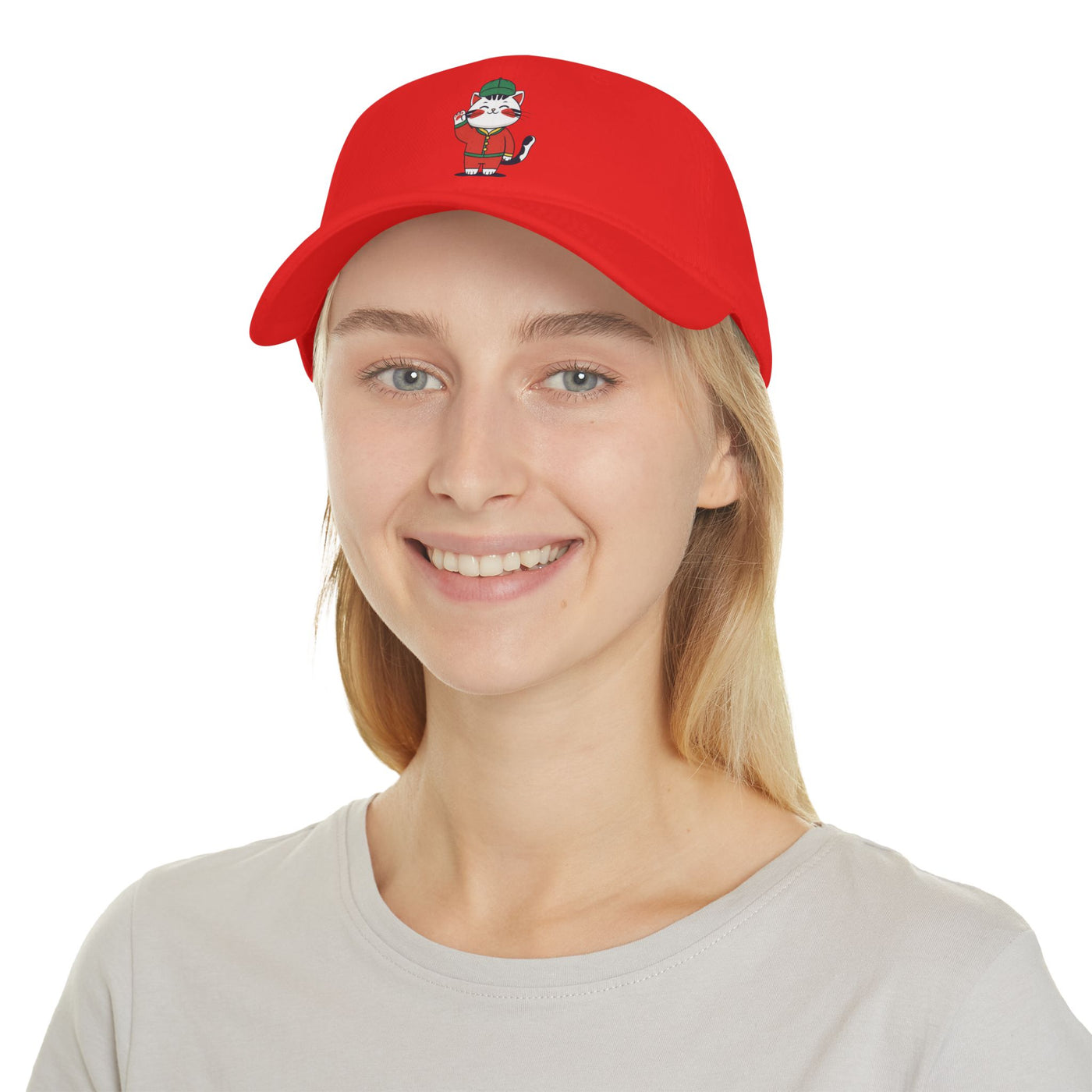 Cute Cat Design Low Profile Baseball Cap, Animal Lover Gift, Casual Fashion Accessory, Unique Birthday Present, Pet Enthusiast Hat