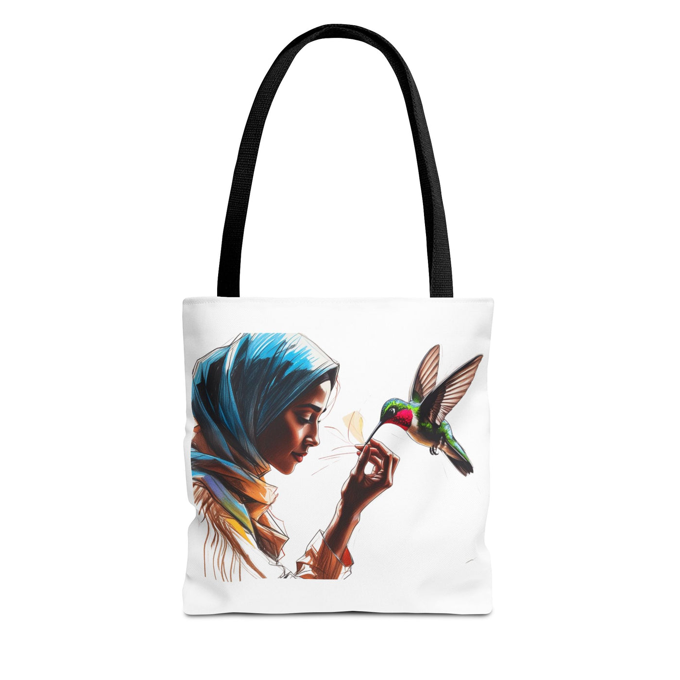 EcoFriendly Tote Bag mit Vogel und Frauenmotiv Perfekt als Geschenk