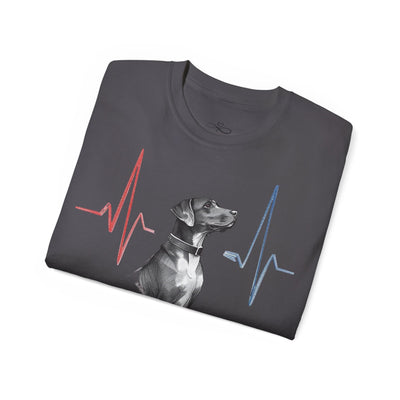 Heartbeat of a Dog Unisex Tee, Dog Lover Gift, Pet Memorial Shirt, Animal Rescue Fundraiser, Dog Themed Tee