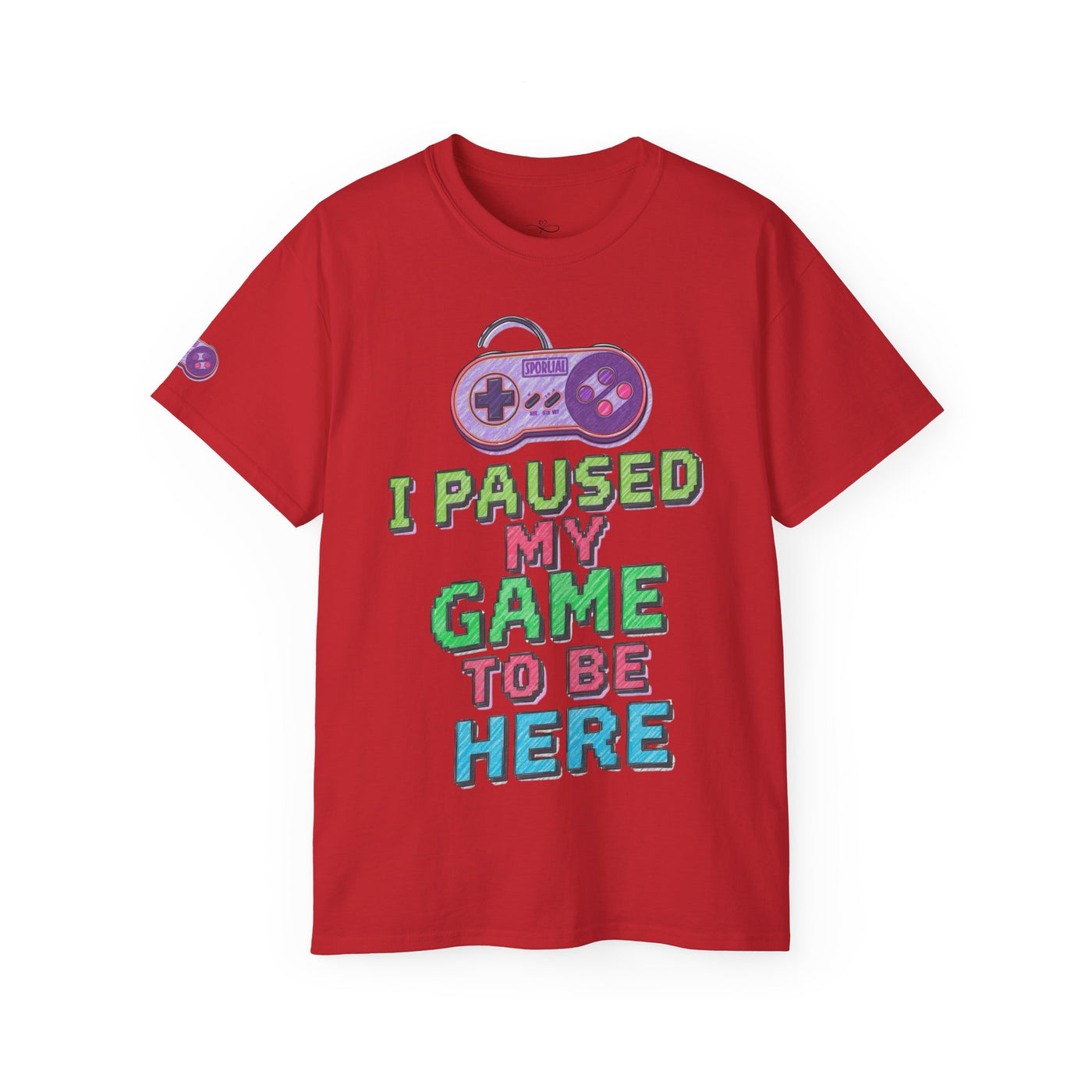 Funny Gamer T-Shirt, I Paused My Game To Be Here, Gift for Gamers, Gaming Apparel, Unisex Tee, Video Game Shirt, Casual Wear