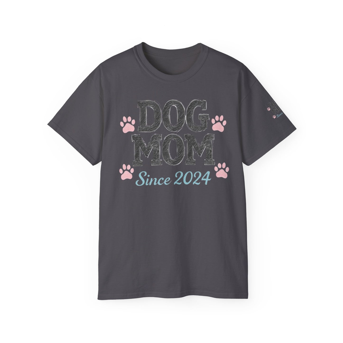Dog Mom Tee, Cute Dog Lover T-Shirt, Pet Owner Gift, Gift for Dog Lovers, Dog Mom Since 2024 Shirt, Animal Lover Apparel