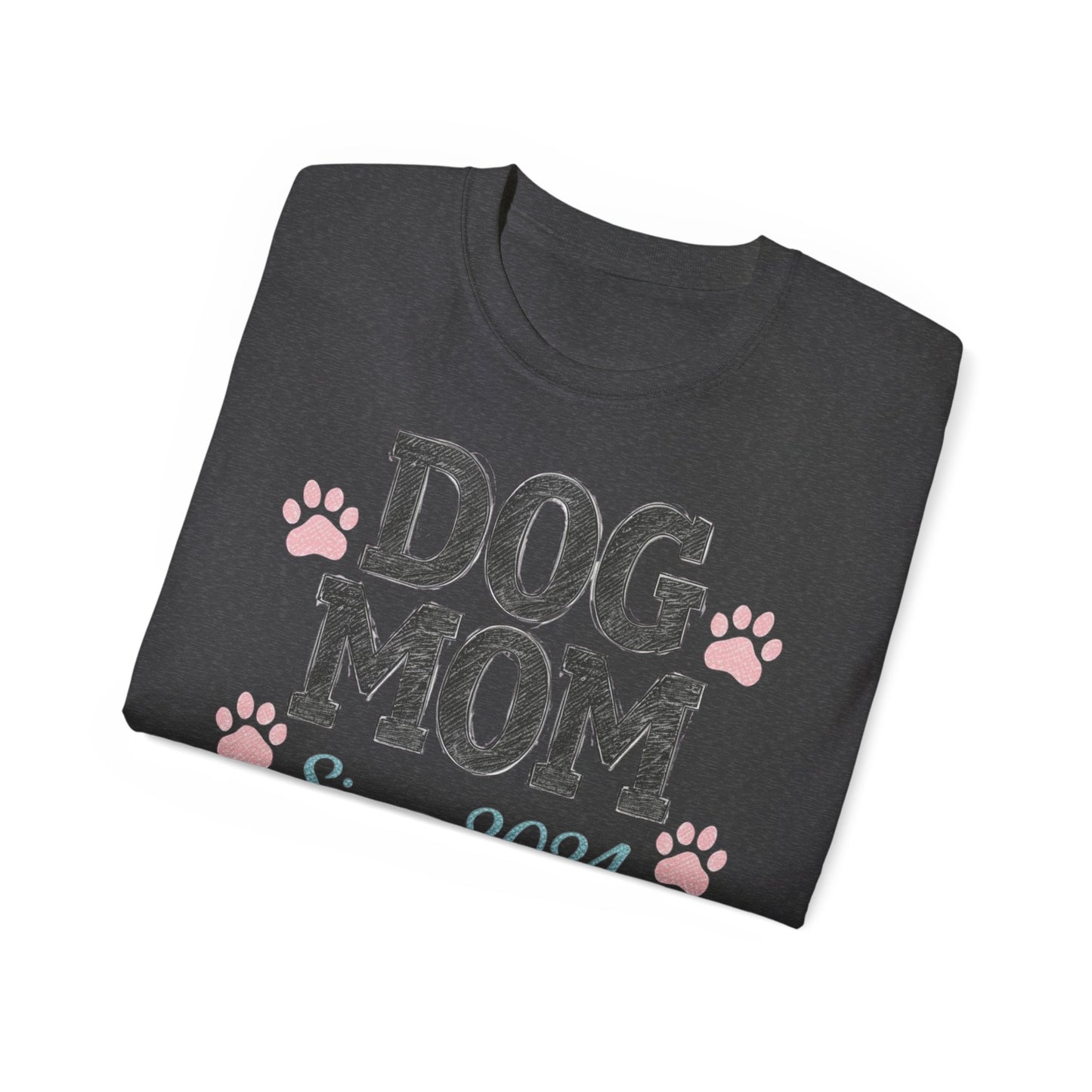 Dog Mom Tee, Cute Dog Lover T-Shirt, Pet Owner Gift, Gift for Dog Lovers, Dog Mom Since 2024 Shirt, Animal Lover Apparel