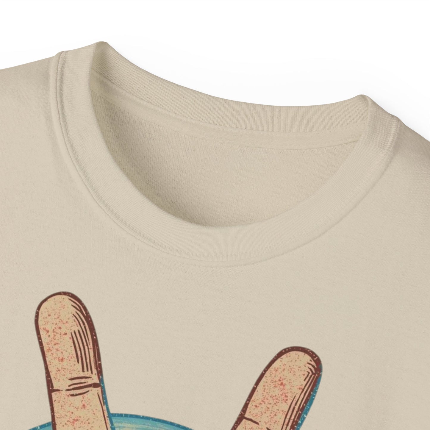 Peace Sign Unisex Ultra Cotton Tee, Graphic Tee, Casual Wear, Gift for Friends, Summer Outfit, Eco-Friendly Fashion