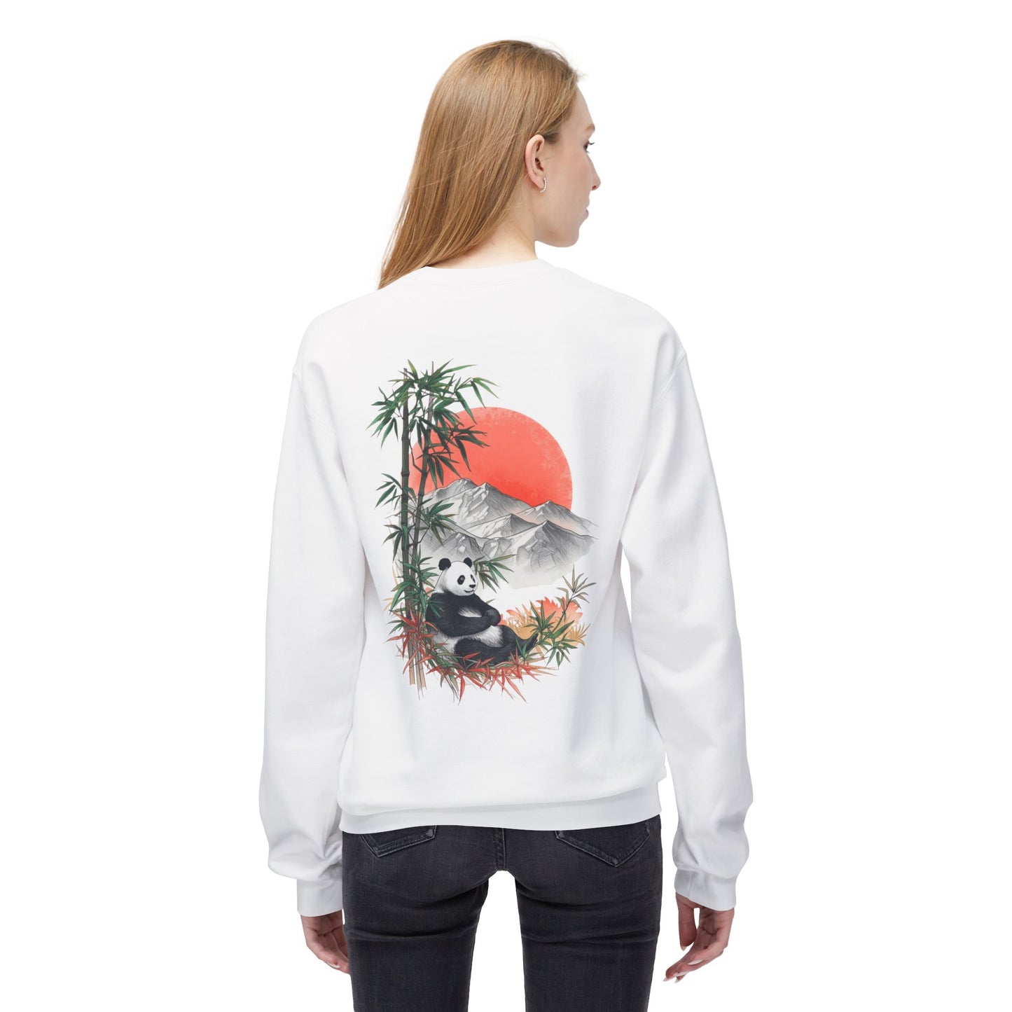 Wander Panda Sweatshirt – Naturmotiv Rückenprint