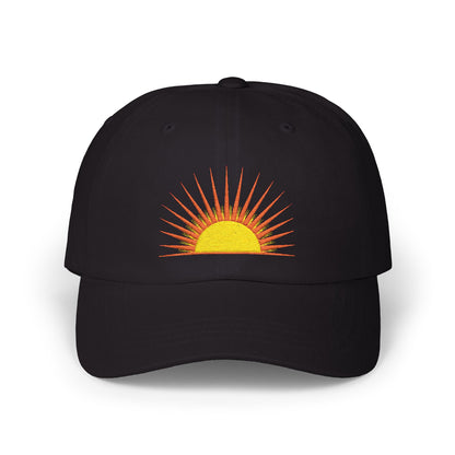 Sunrise Cap – Bestickte Dad Cap Schwarz