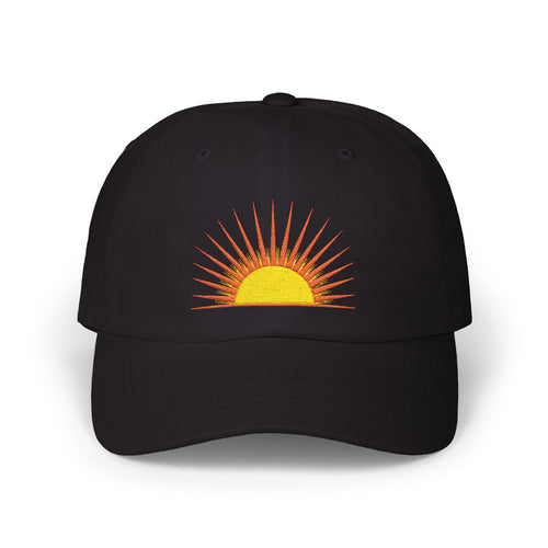 Sunrise Cap – Bestickte Dad Cap Schwarz