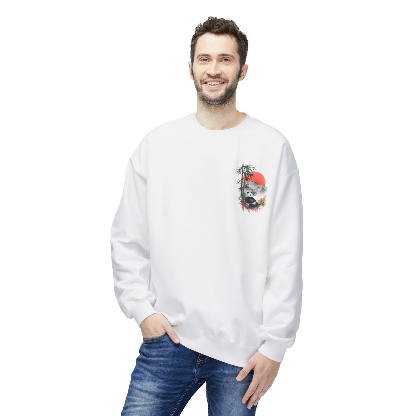 Wander Panda Sweatshirt – Naturmotiv Rückenprint